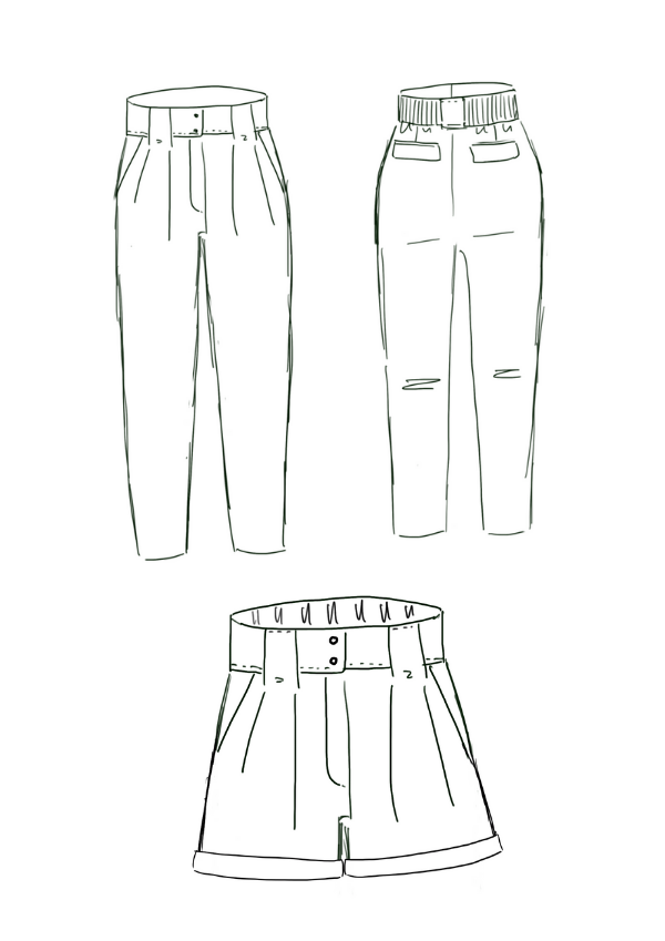 Belem Trousers Paper Sewing Pattern - Maison Fauve