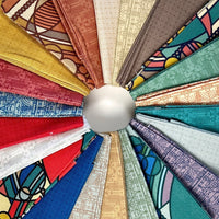 March Balloons - Design B - Ochre - Frank Lloyd Wright - Cloud 9 Fabrics - Poplin