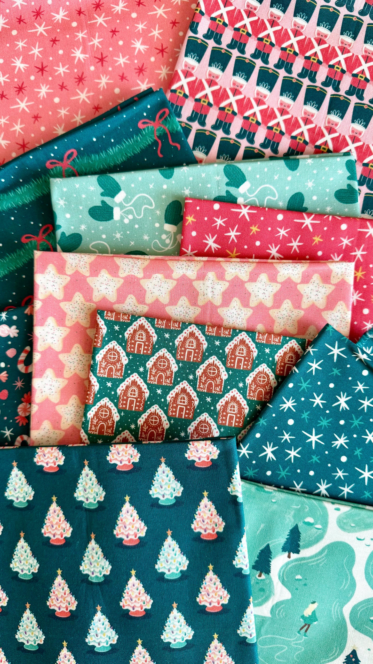 Afternoon Ice Skating - Bright Holiday - Charla Pettingill - Cloud 9 Fabrics - Poplin