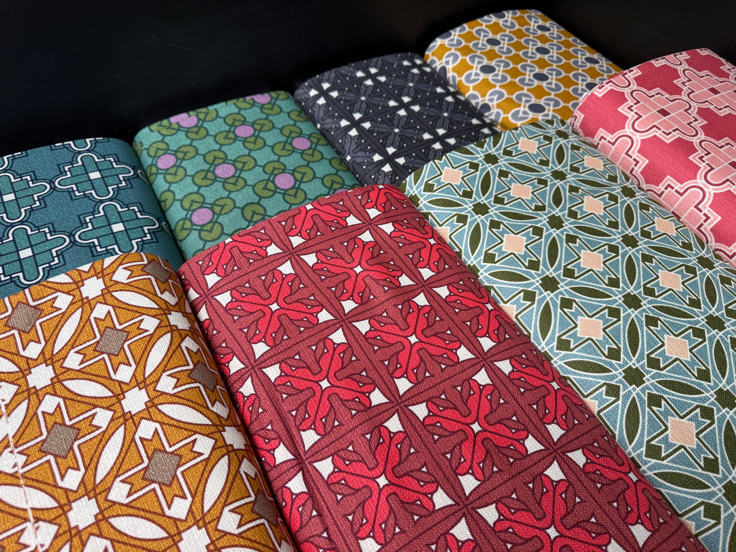 Prism #27978 - Gold/Gray - Wright Prisms - Frank Lloyd Wright - Cloud 9 Fabrics - Barkcloth