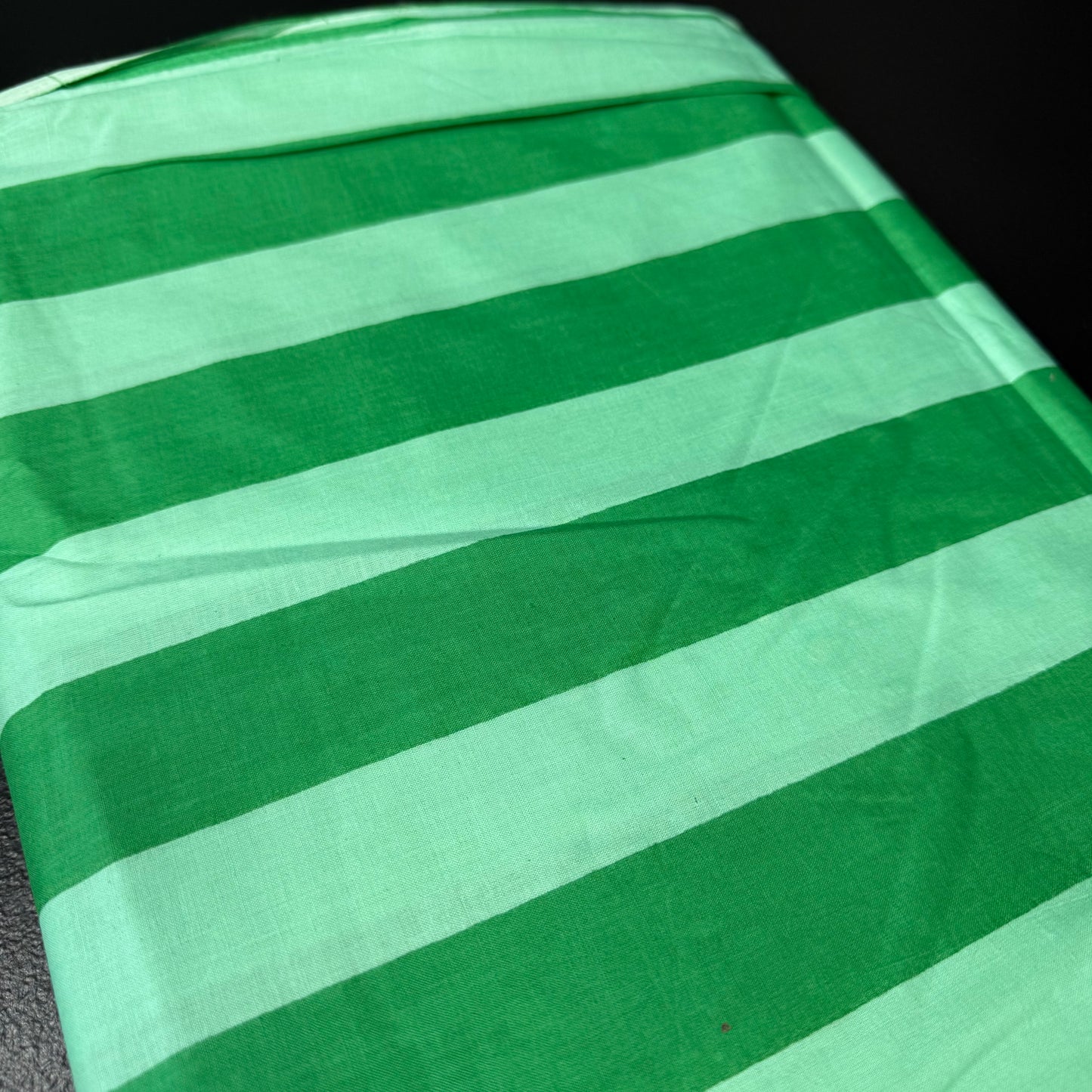 Bold Lines Kelly Green/Mint - Bagru Indian Cotton Screen Print