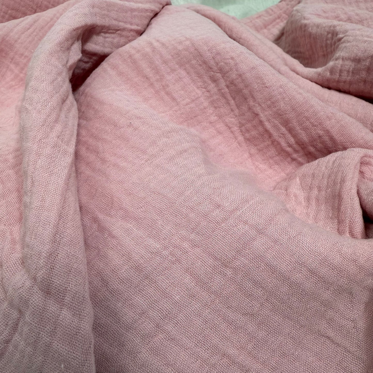 Organic Cotton Double Gauze - Blush Petal