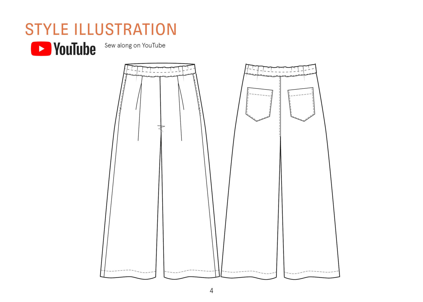 Palazzo Pants Paper Pattern - Wardrobe by Me