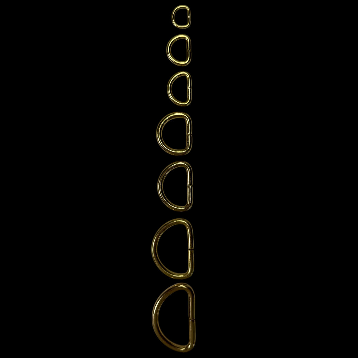 D-Ring - Solid Brass - 4 pack - 10mm-38mm