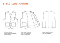 Pike's Vest Mens Paper Pattern - Wardrobe by Me