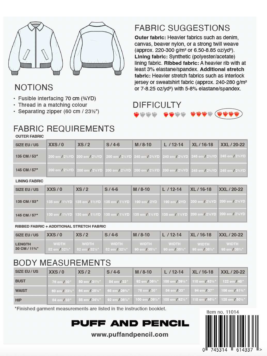 Bomber Jacket - Paper Sewing Pattern - Puff And Pencil - Simplifi Fabric