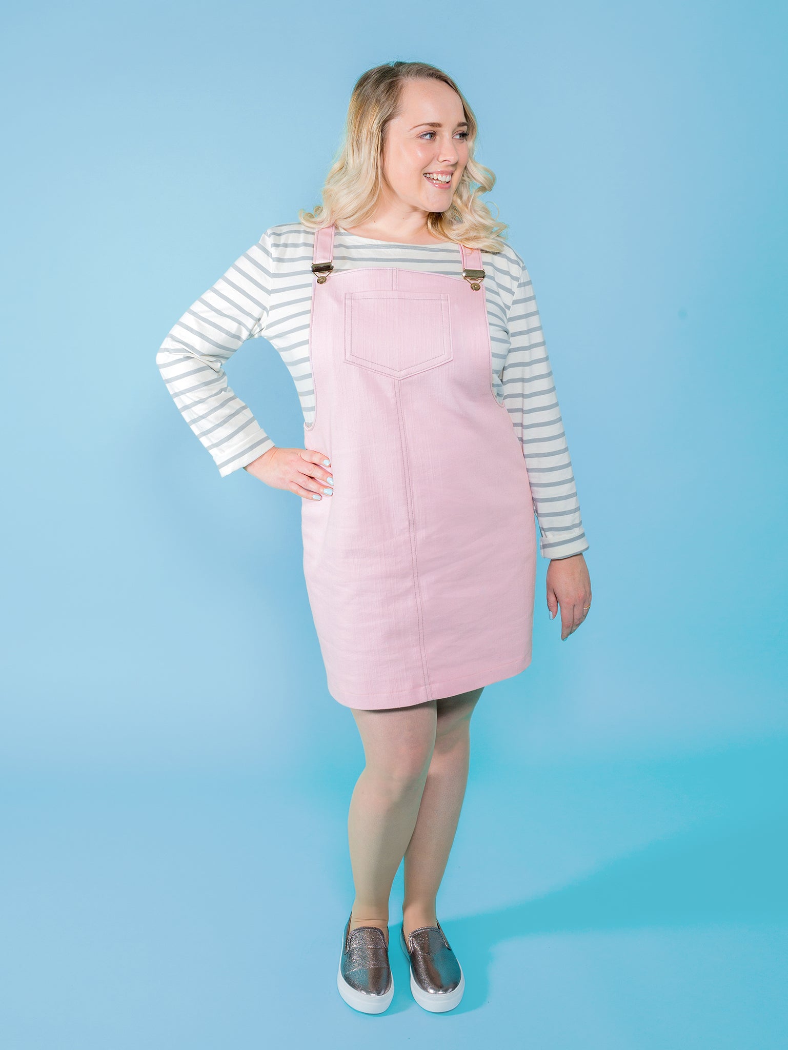 Cleo Dungaree Dress Pattern - Tilly And The Buttons Simplifi Fabric Cleo Dungaree Dress Pattern - Tilly And The Buttons Simplifi Fabric