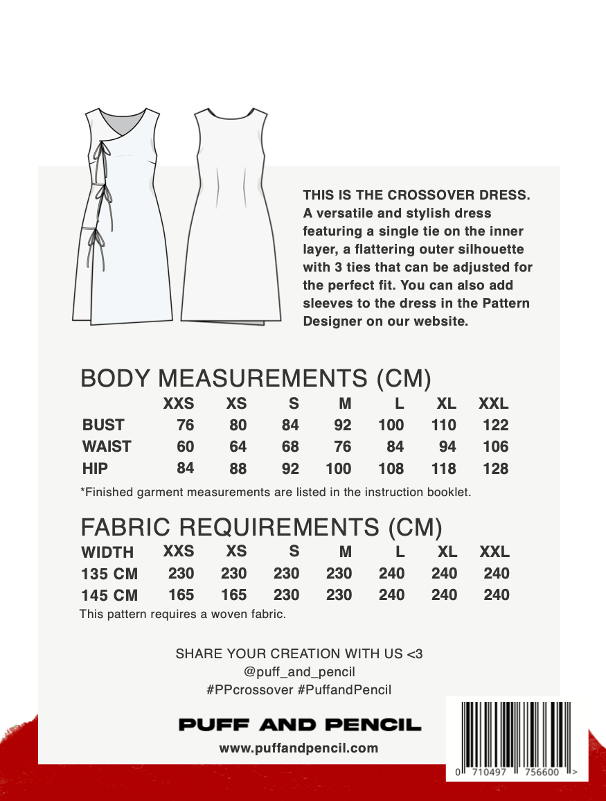 Crossover Dress - Paper Sewing Pattern - Puff And Pencil - Simplifi Fabric