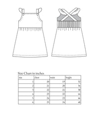 Pinafore Ruffle Dress Childrens Sewing Pattern - Fiona Hanna