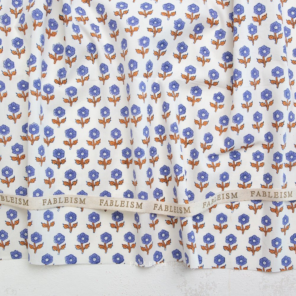 Flowerling - Violet - Indian Block Prints Cottage - Fableism Supply Co. - Simplifi Fabric
