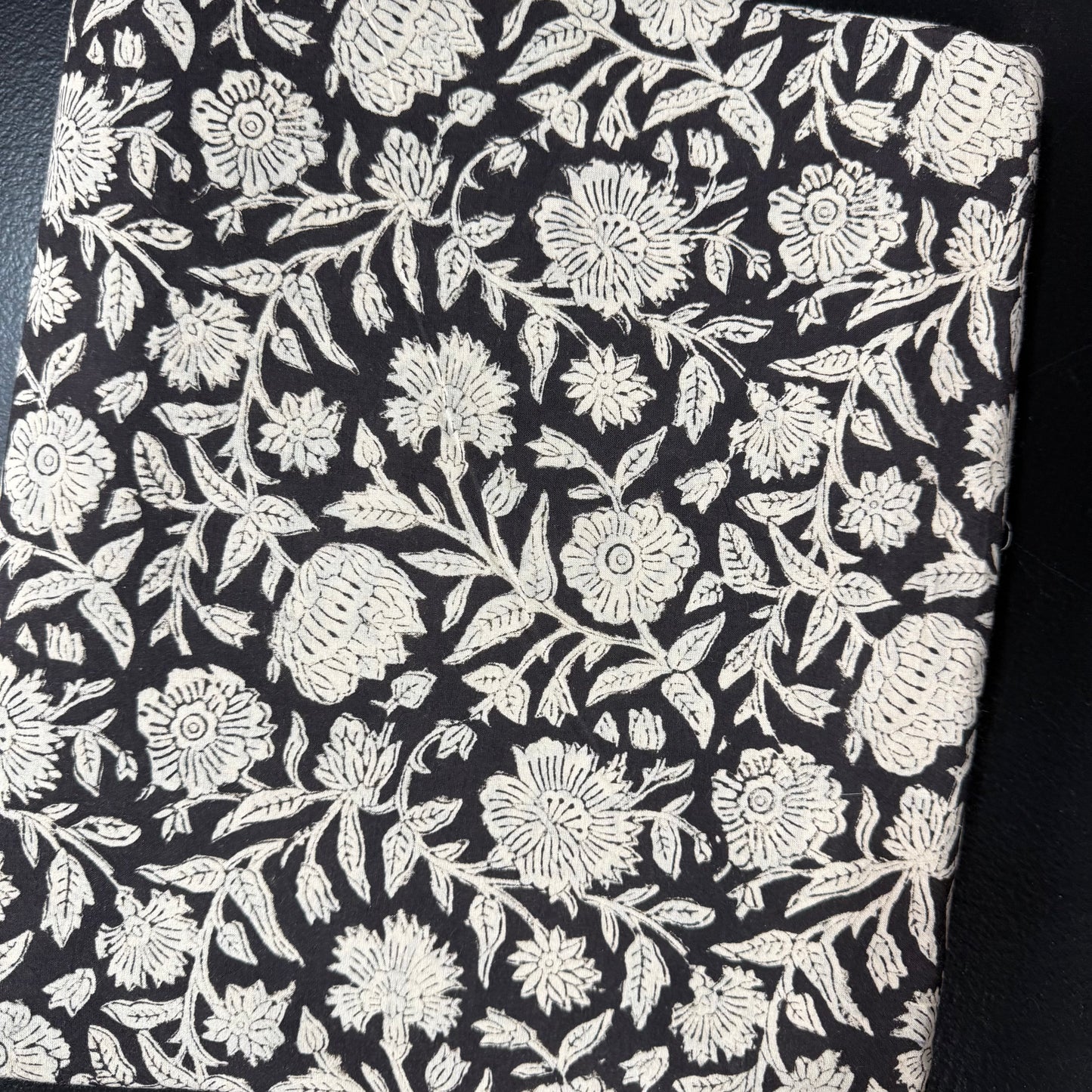 Meadow Black - Bagru Indian Cotton Block Print