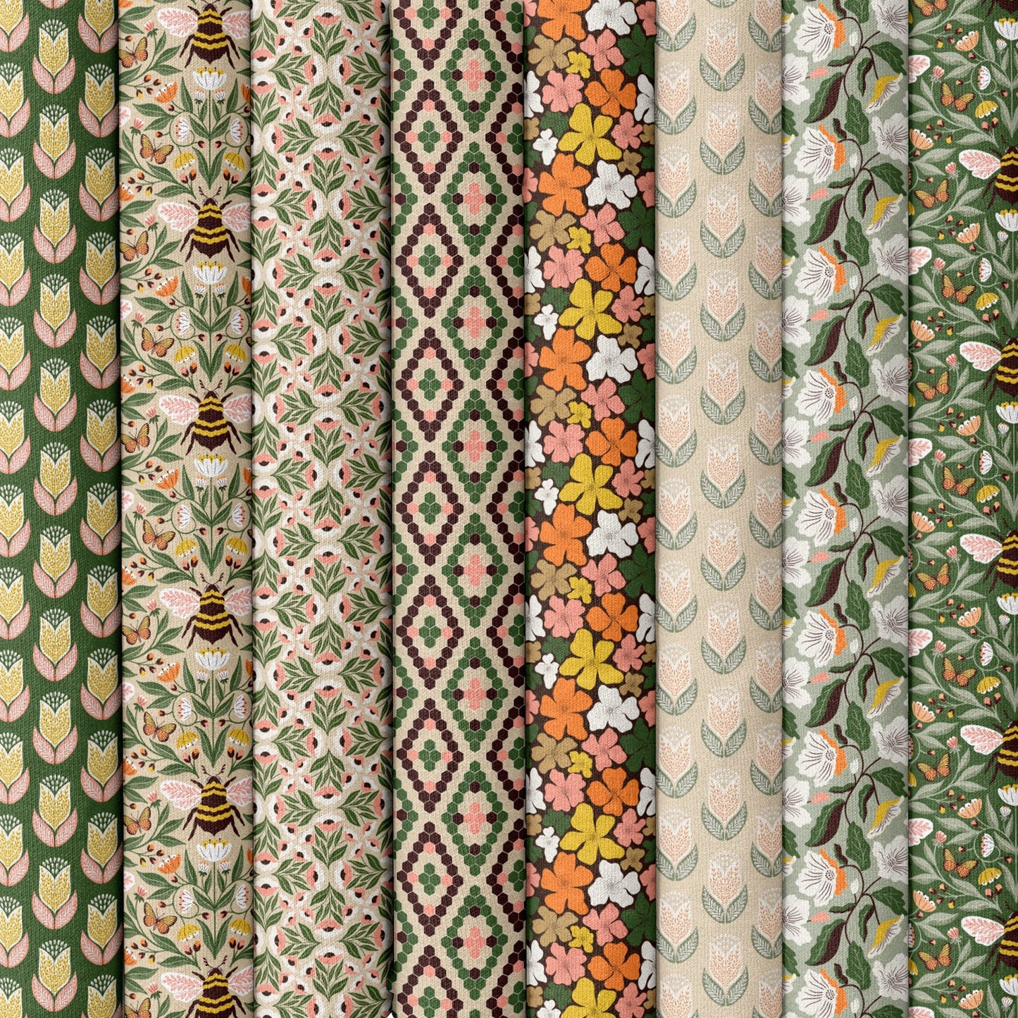 Honeycomb - Honey Garden - Juliana Tipton - Cloud 9 Fabrics - Poplin - Simplifi Fabric