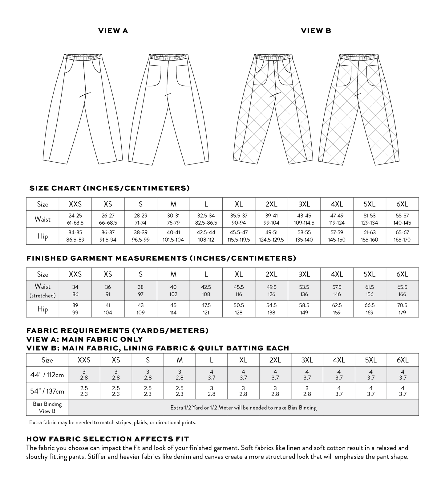 Kite Pants PDF Pattern - Matchy Matchy Sewing Club - Simplifi Fabric