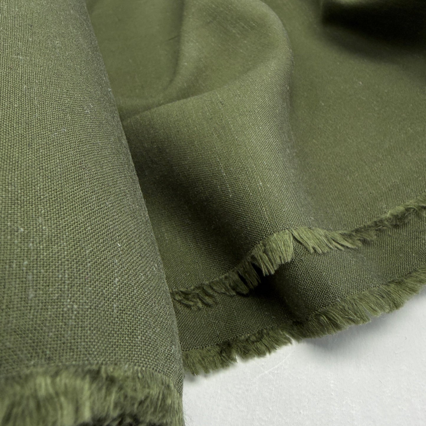Linen + Viscose + Cotton Mix - Forest Olive - Simplifi Fabric