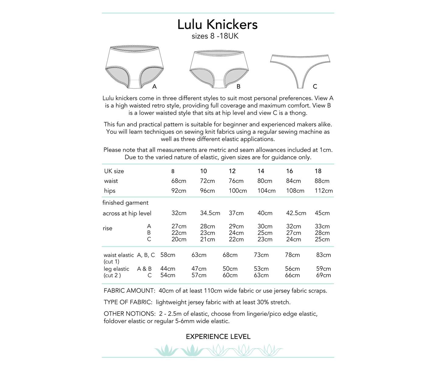Lulu Knickers Sewing Pattern - Dhurata Davies - Simplifi Fabric