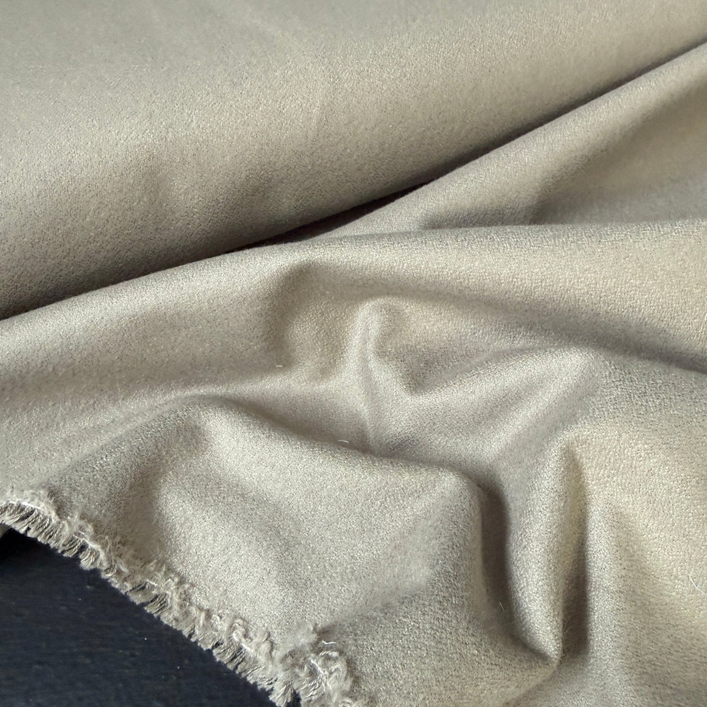 Pebble Beige Organic Cotton Flannel - Deadstock - Simplifi Fabric