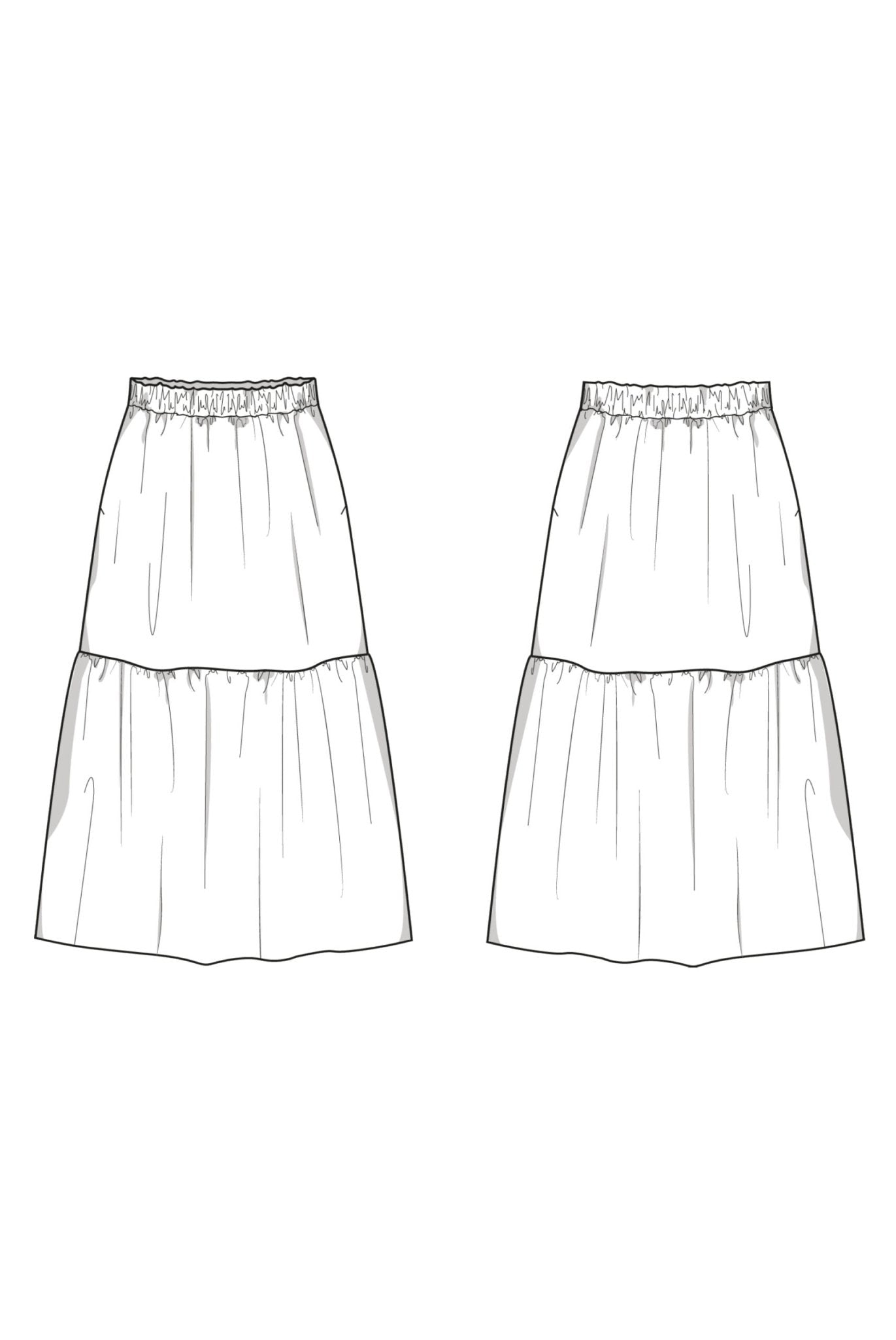 The Abbie Skirt - Paper Sewing Pattern - Juliana Martejevs - Simplifi Fabric
