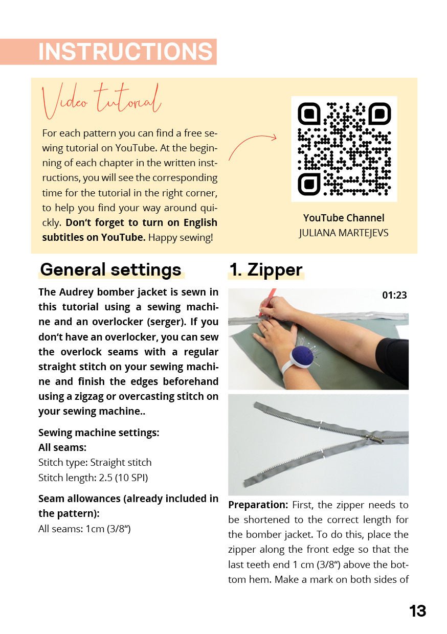 The Audrey Bomber Jacket - Paper Sewing Pattern - Juliana Martejevs - Simplifi Fabric