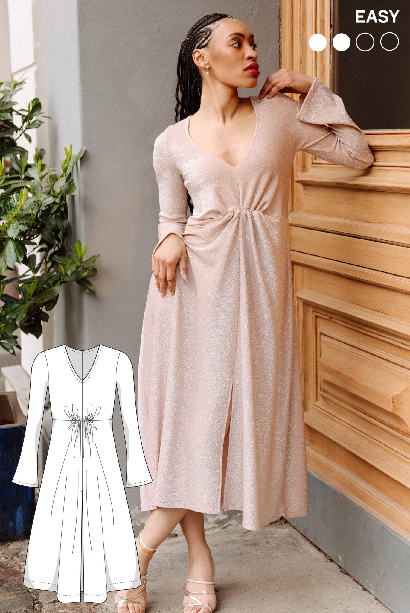 Fiona Jersey Midi Dress Sewing Pattern – Simplifi Fabric