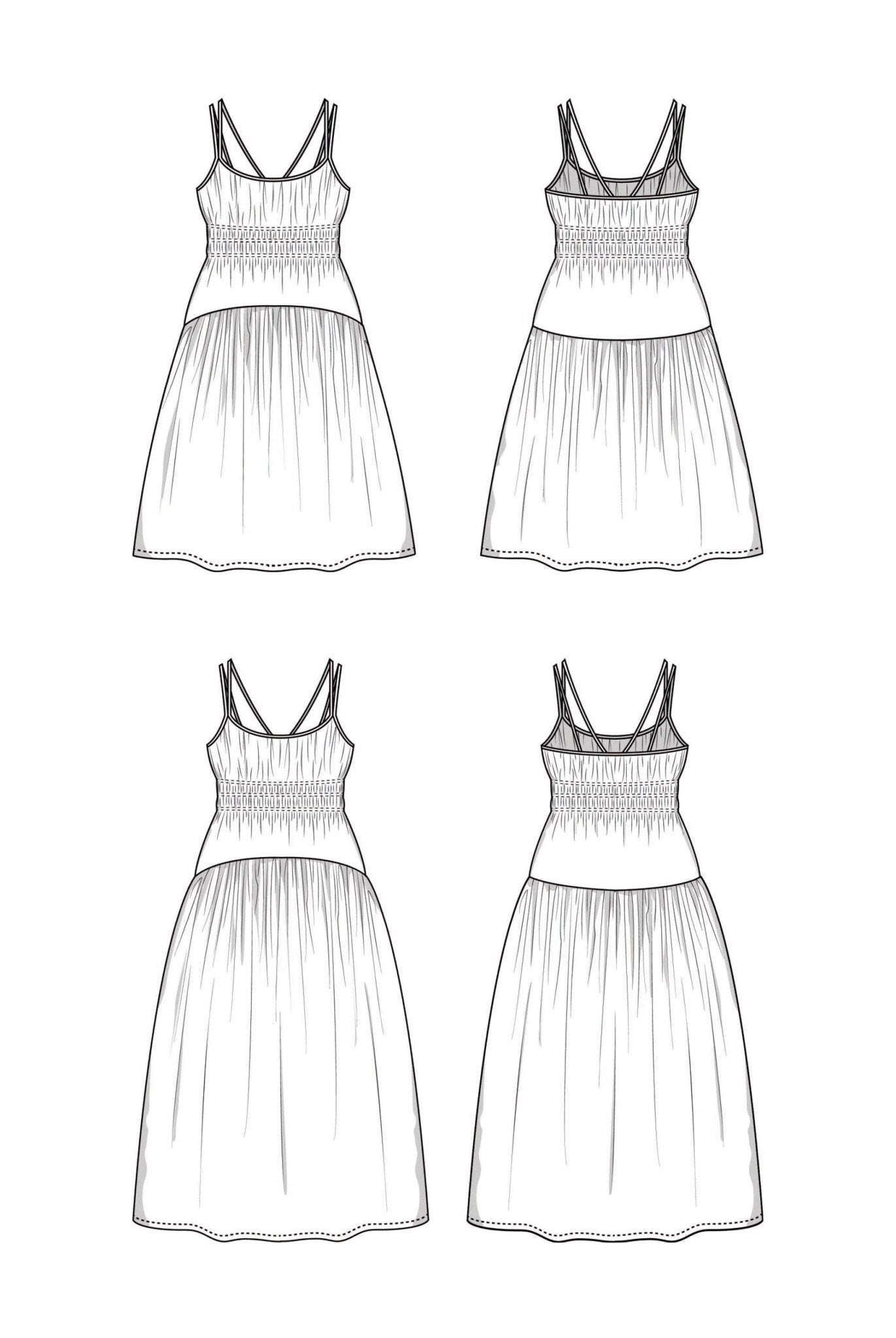 The Margo Sundress - Paper Sewing Pattern - Juliana Martejevs - Simplifi Fabric