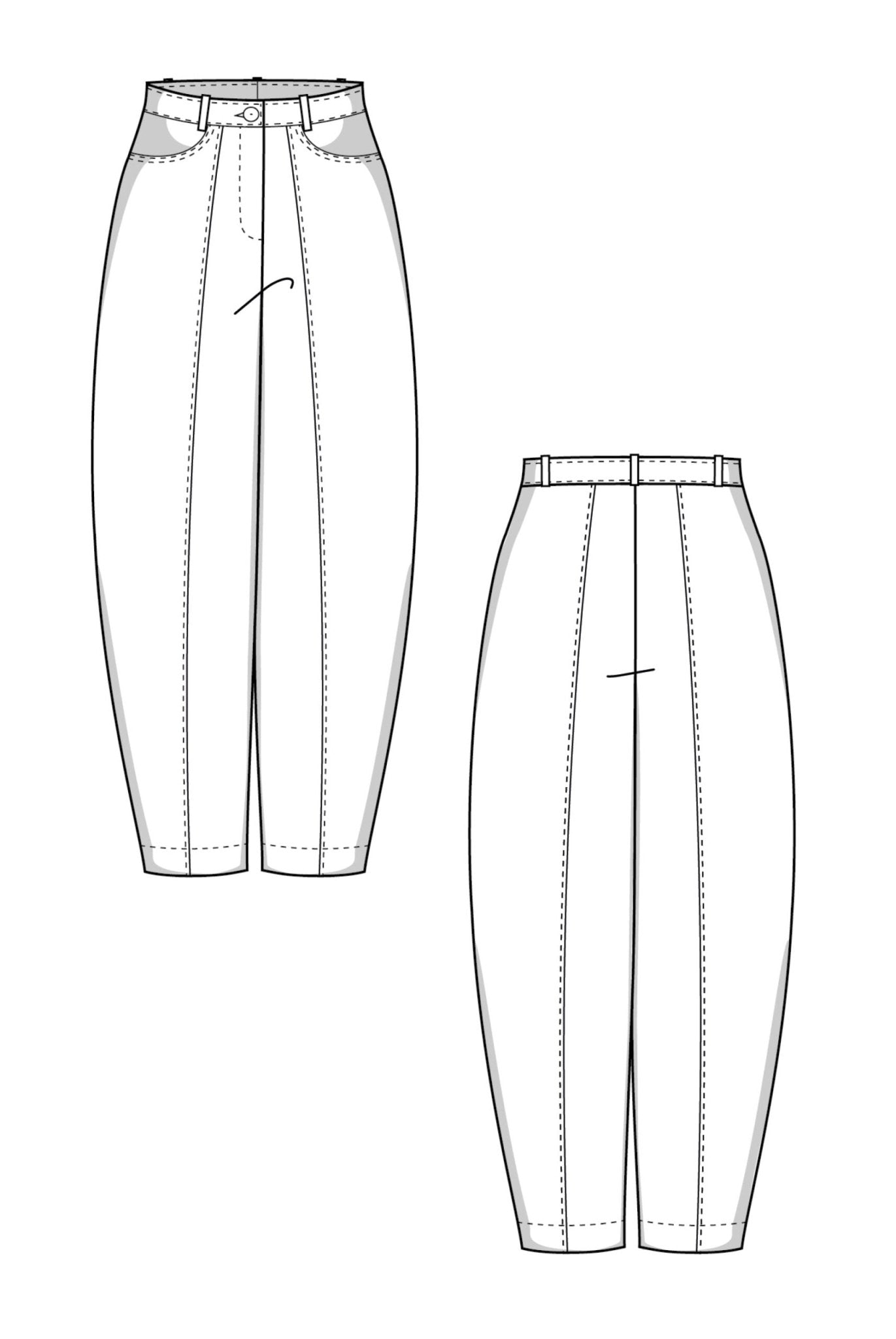 The Quinn Trousers - Paper Sewing Pattern - Juliana Martejevs - Simplifi Fabric