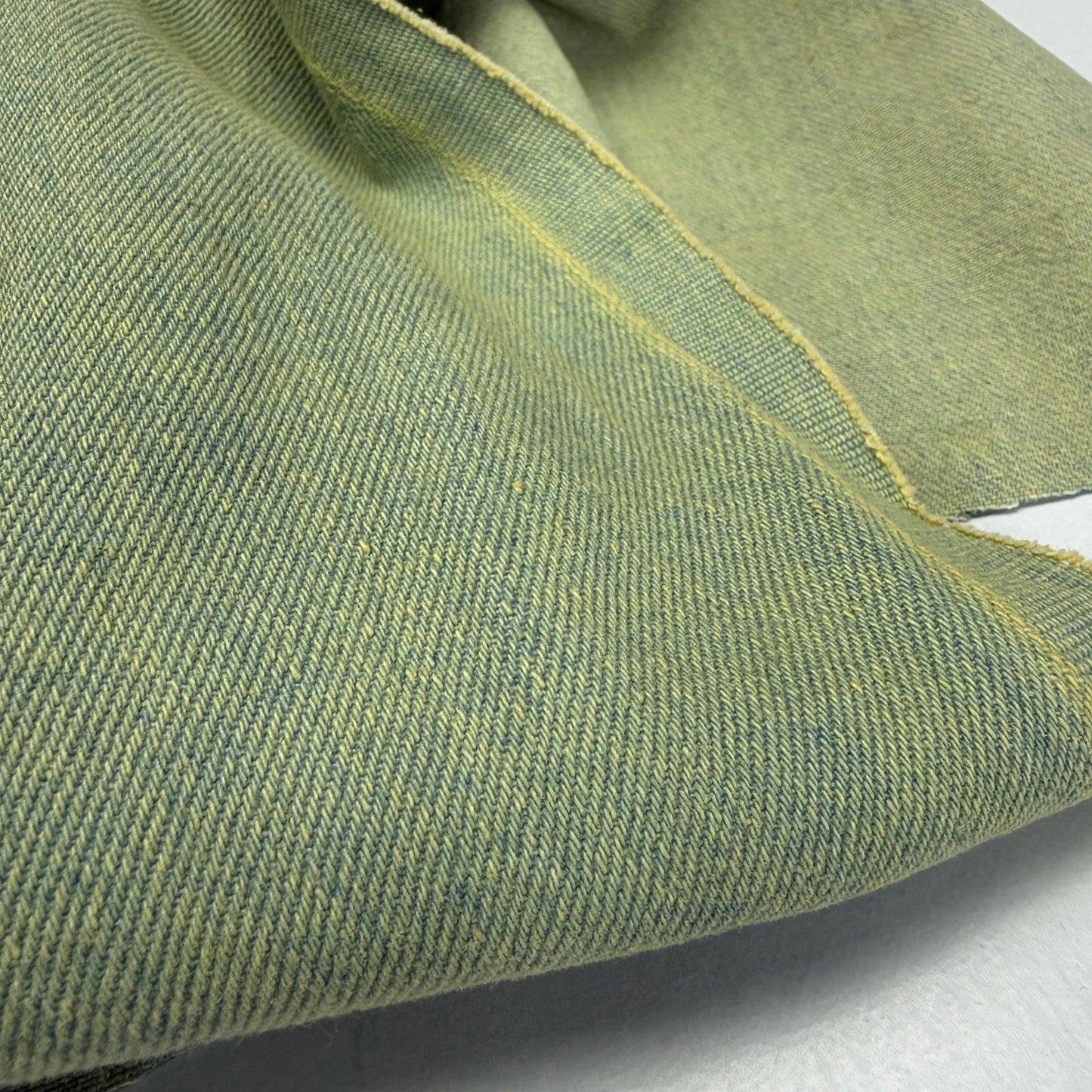 Washed 10 oz. Denim - Light Sage Moss - Simplifi Fabric
