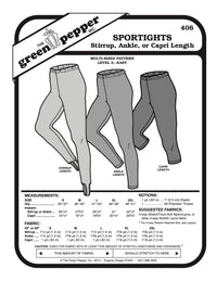 Adult’s Sport Tights Pattern - 406 - The Green Pepper Patterns