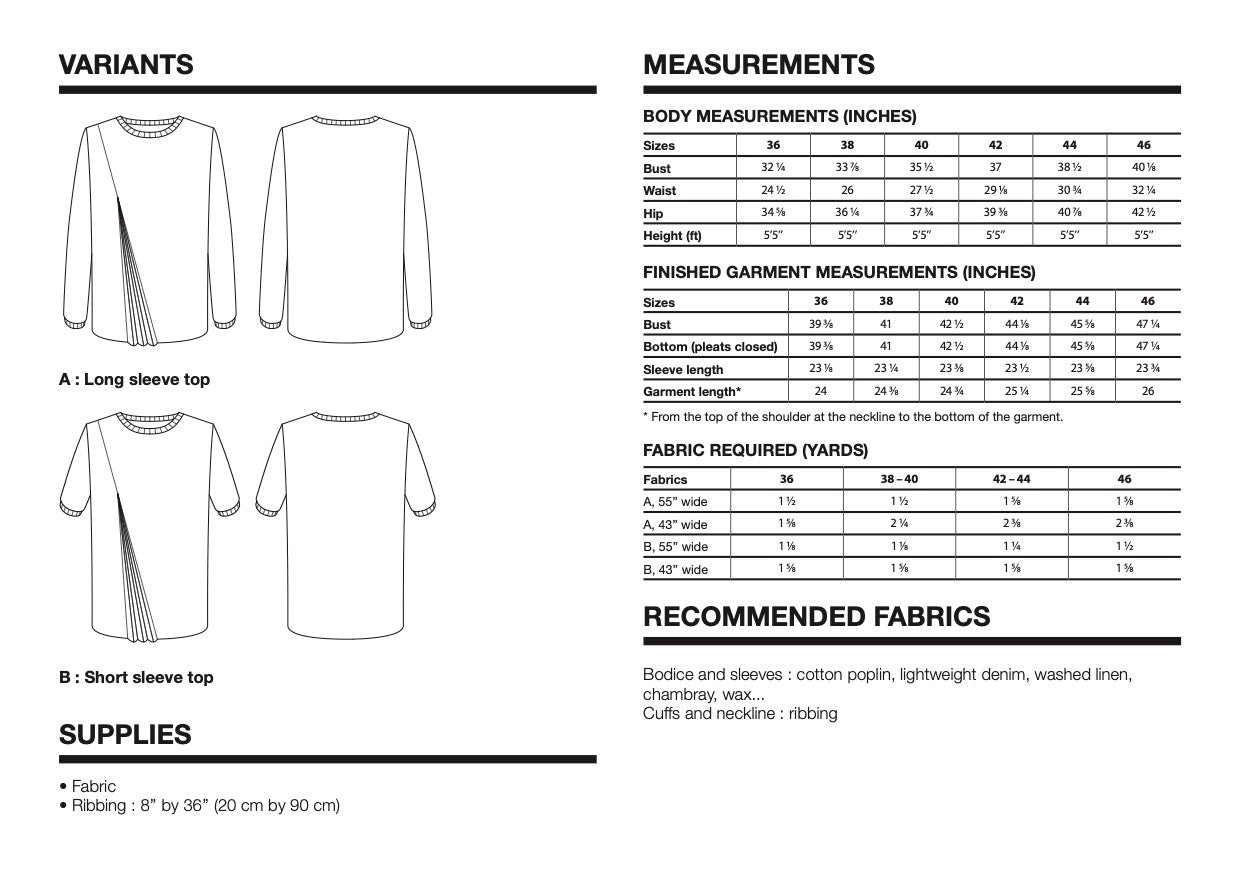 I am CLOCHETTE - Tshirt Top Pattern - I AM PATTERNS