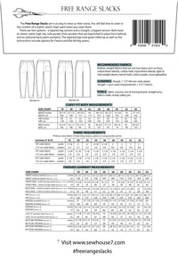 Free-Range Slacks Sewing Pattern - Sew House Seven