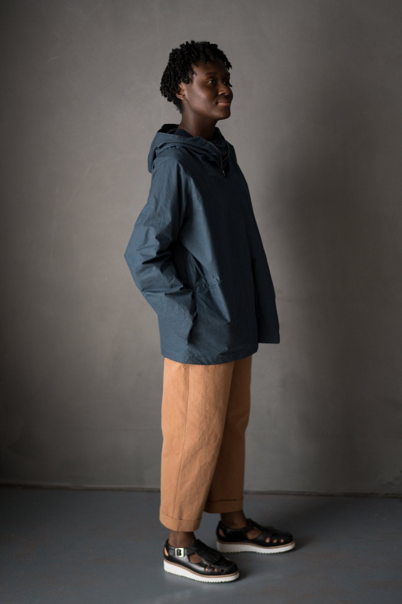 British Organic Cotton Dry Oilskin 7.2oz - Midnight - Merchant & Mills - Simplifi Fabric