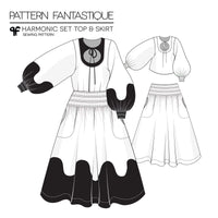 Harmonic Top & Skirt Set - Sewing Pattern - Pattern Fantastique