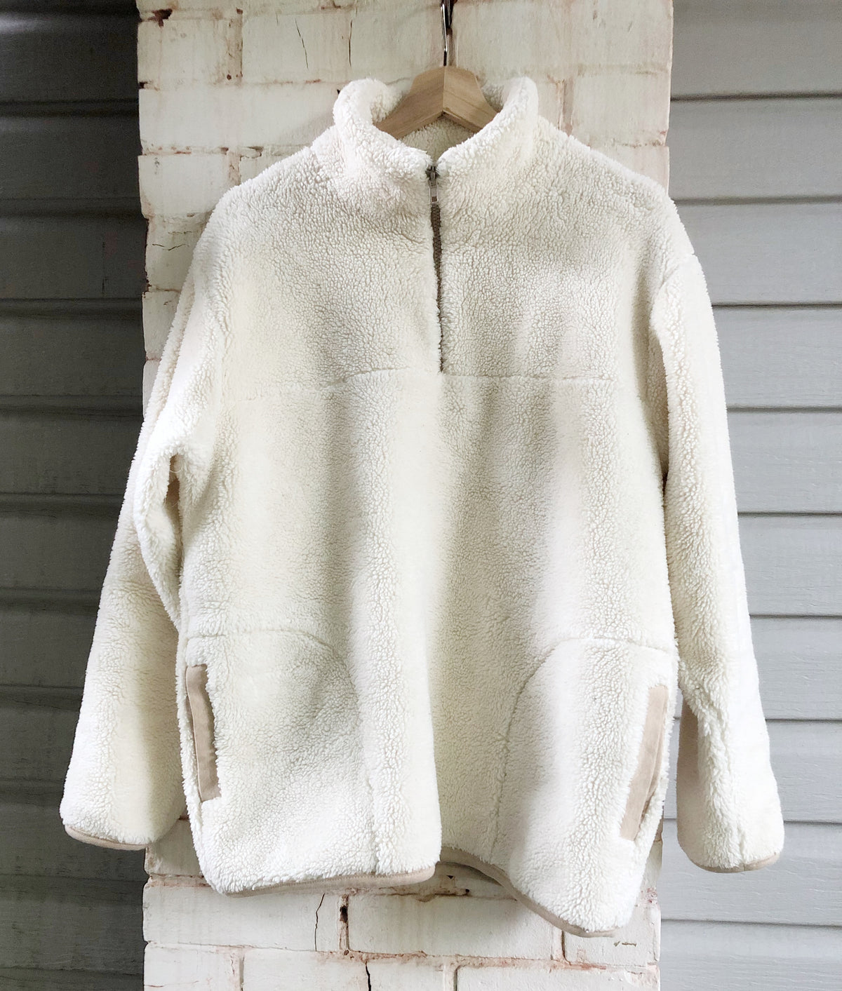 Patagonia Style Pullover in Organic Cotton Sherpa