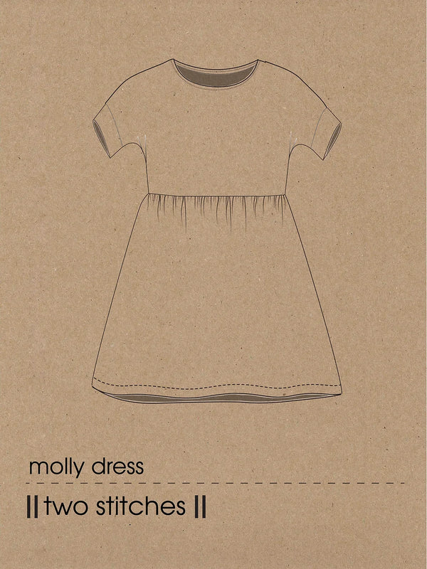 Molly Dress - Kids Paper Sewing Pattern - Two Stitches Patterns