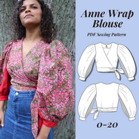 Anne Wrap Blouse PDF Pattern - Lydia Naomi