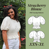 Strawberry Blouse PDF Pattern - Lydia Naomi