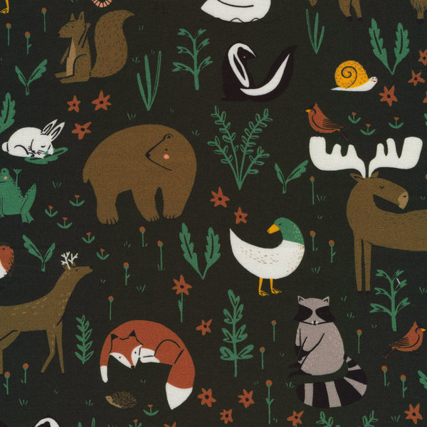 Woodlands - Wild Things - Betsy Siber - Cloud 9 Fabrics - Poplin