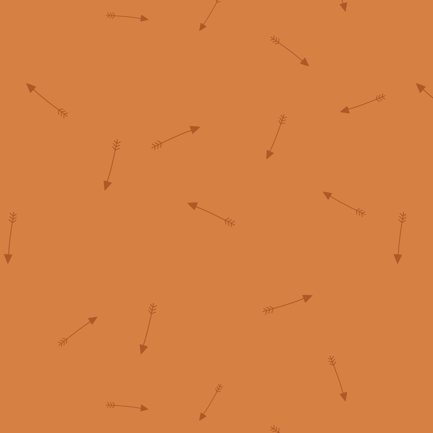 Aim High - Pumpkin - Backwoods and Boots - Softly Studio - Cloud 9 Fabrics - Poplin