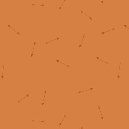 Aim High - Pumpkin - Backwoods and Boots - Softly Studio - Cloud 9 Fabrics - Poplin