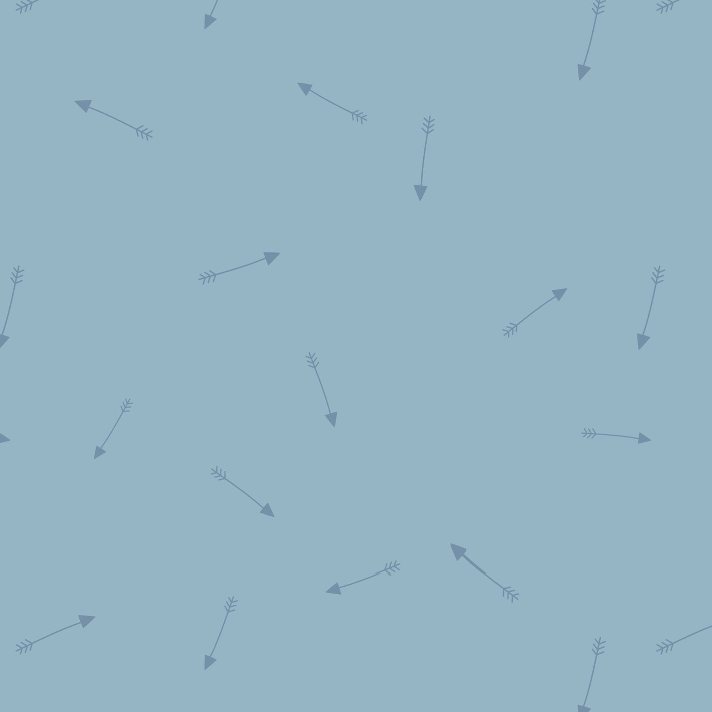 Aim High - Blue - Backwoods and Boots - Softly Studio - Cloud 9 Fabrics - Poplin