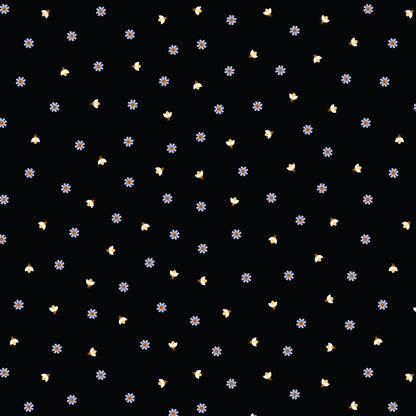 Firefly Twilight - Black - Firefly Moon - Leah Duncan - Cloud 9 Fabrics - Poplin
