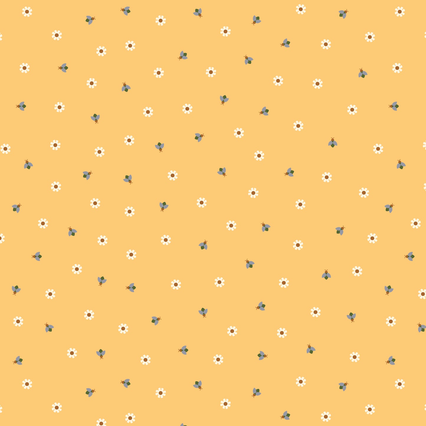 Firefly Twilight - Yellow - Firefly Moon - Leah Duncan - Cloud 9 Fabrics - Poplin