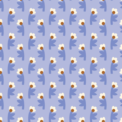 Evening Bloom - Blue - Firefly Moon - Leah Duncan - Cloud 9 Fabrics - Poplin