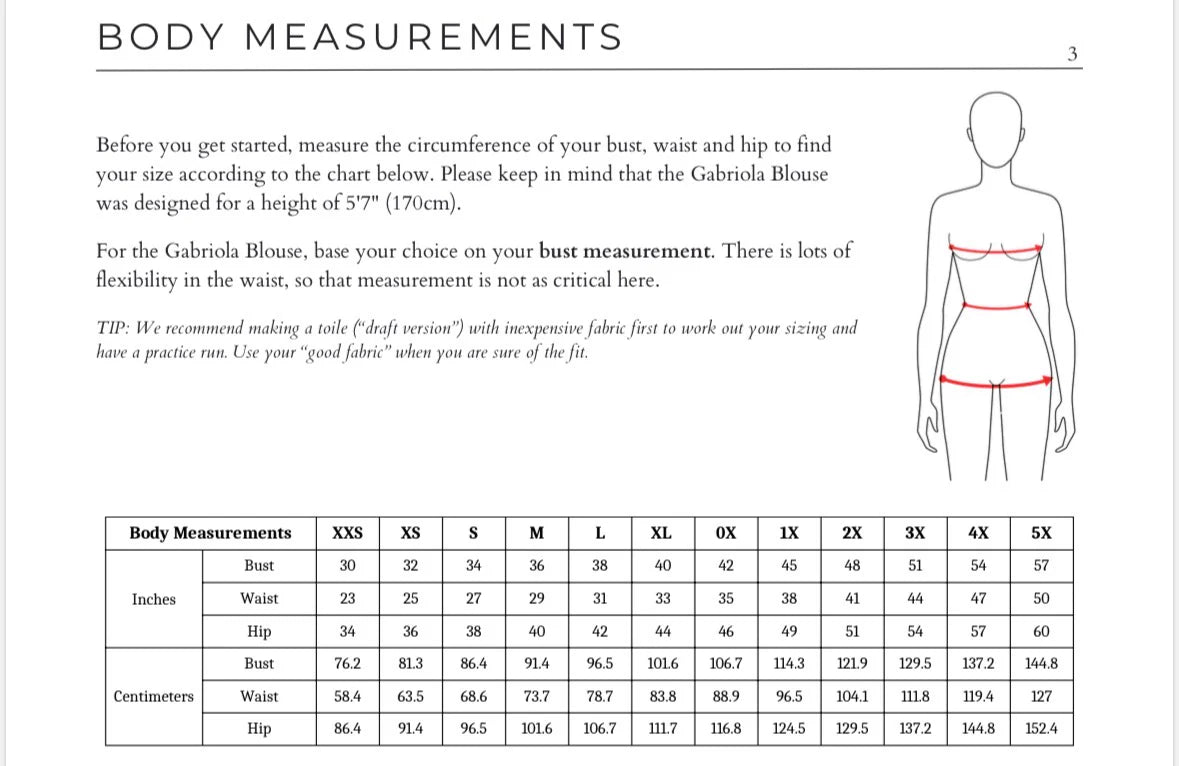 Gabriola Blouse Sewing PDF Pattern - Brightside Fabric Co.