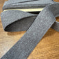 38mm Linen Blend Marble Webbing - Japanese Import - Dark Brown (sold per meter)