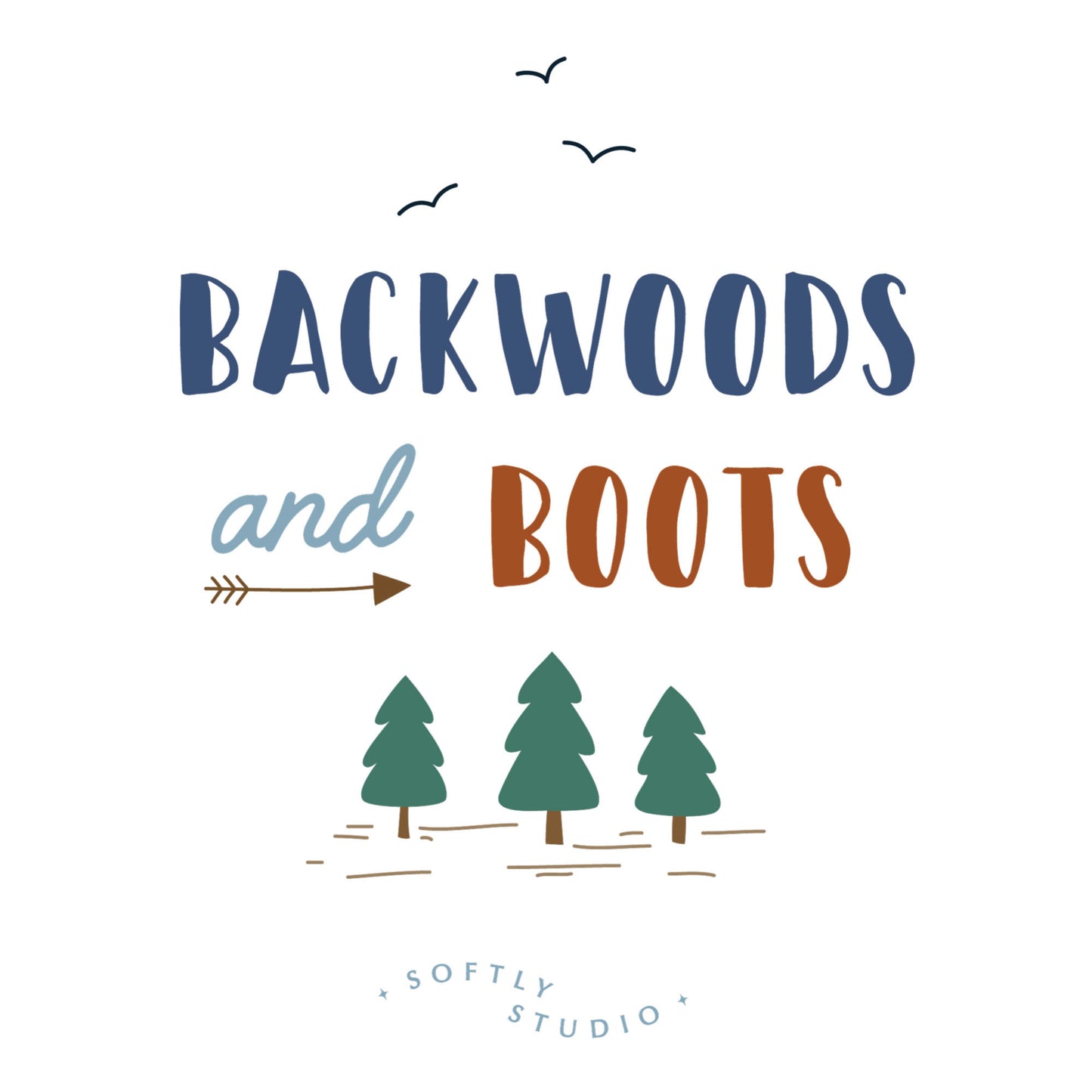 Aim High - Beige - Backwoods and Boots - Softly Studio - Cloud 9 Fabrics - Poplin