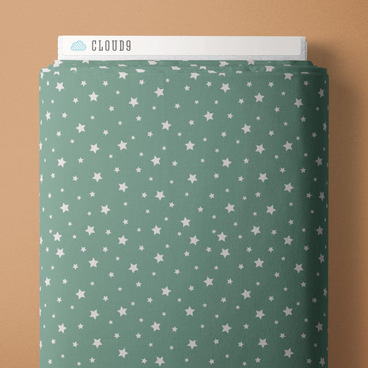 Under The Same Stars - Turquoise - Backwoods and Boots - Softly Studio - Cloud 9 Fabrics - Poplin