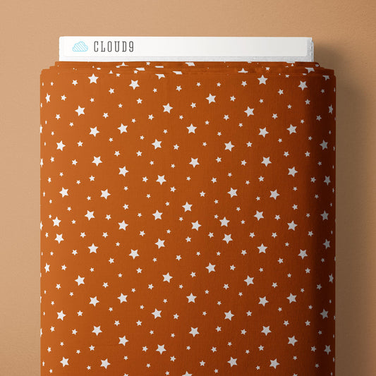 Under The Same Stars - Rust - Backwoods and Boots - Softly Studio - Cloud 9 Fabrics - Poplin