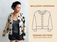 Balloon Cardigan Womens Paper Pattern - Wardrobe by Me