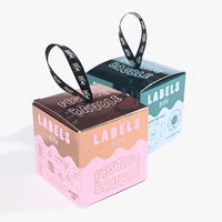 Festive Bauble Set 2 - Pink & Gold Box - Woven Label Pack - Kylie And The Machine