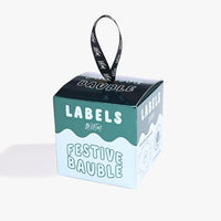 Festive Bauble Set 1 - Green & Blue Box - Woven Label Pack - Kylie And The Machine